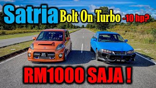 Satria bolt on turbo tidak melebihi RM1000 Vs Myvi turbo episode12 [upl. by Neddy]