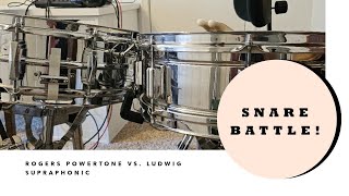 Snare Battle Ludwig Supraphonic vs Rogers Powertone [upl. by Gilemette]