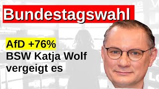 Bundestagswahl Sonntagswahlen Prognose Vorhersage AfD klarer Sieger Hochrechnung BSW verliert [upl. by Nelda]