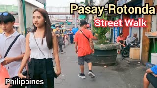 PasayRotonda Virtual Walking Tour 4K  Exploring EdsaRotondaPasay CityPhilippines [upl. by Yanel]