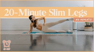 20MIN SLIM LEGS AT HOME WORKOUT Lean Legs  No Equipment [upl. by Uno]