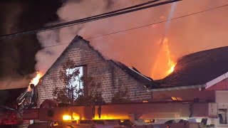 Fire damages strip mall of businesses in New Jersey [upl. by Janus503]