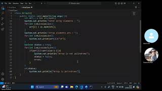 Java  Reversing and Array elements Array is Palindrome or not  Merge two array  Session 20 [upl. by Sapphera]