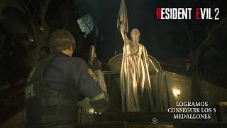 RESIDENT EVIL 2 REMAKE VR  LOGRAMOS CONSEGUIR LOS 3 MEDALLAS 3 Español [upl. by Yenial776]