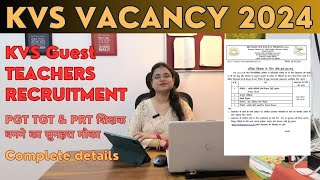 KVS PGT TGT PRT GUEST TEACHER RECRUITMENT [upl. by Nwotna]