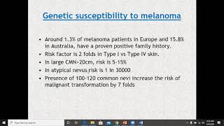 Lecture17 Malignant Melanoma Part1 Rooks chapter 143 [upl. by Cohe]