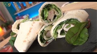 Recette de Wrap au poulet  750g [upl. by Wiltshire]