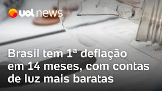 Deflação Brasil tem primeira deflação em 14 meses com contas de luz mais baratas em agosto [upl. by Jyoti499]