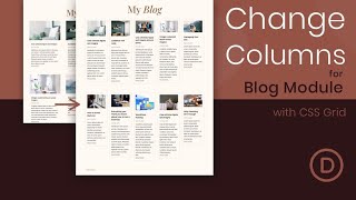 How to Change the Number of Columns in the Divi Blog Module [upl. by Cherianne]