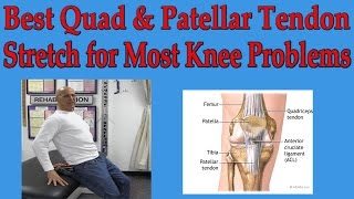 Best Quad amp Patellar Tendon Stretch for Most Knee Problems  Dr Mandell [upl. by Stacey444]