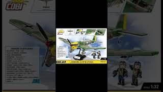 Junkers JU 87 B Stuka  German dive bomber from WWII  COBI 5830 shorts [upl. by Anahoj435]