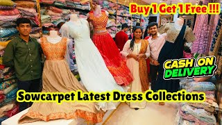 💥 Buy 1 Get 1 Free ❤ COD Available 💥 Latest Sowcarpet Dress Collections  Shree Botique Sowcarpet [upl. by Sisenej]