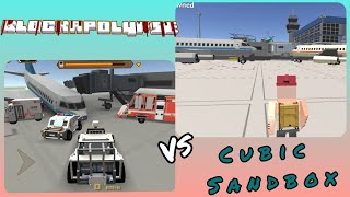 CUBIC SANDBOX VS BLOCKAPOLYPSE Zombie Shooter  Airport Comparation [upl. by Seroled]