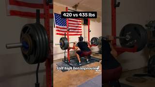 Squat 420 vs 435lbs Beltless  170 lift [upl. by Bender]