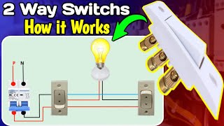 Staircase Wiring  Two Way Switching Explained  2 Way Switch Wiring Connection starterspark [upl. by Moriarty433]