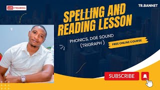 Phonics Reading lesson quotdgequot soundwordstrigraph Help your Kids to get reading skills quickly [upl. by Kathlin409]