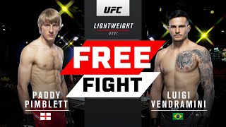 UFC APEX Banger Paddy Pimblett vs Luigi Vendramini  FREE FIGHT [upl. by Enyrehtak]