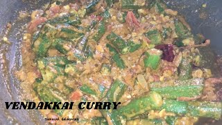 Vendakkai curry recipe in tamil okracurry vendakkaiporiyal ladiesfingerrecipe [upl. by Kcirdet250]