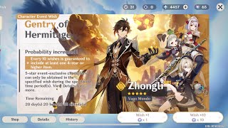 0001 sec after zhongli banner releasepulling for zhongli [upl. by Ajan972]