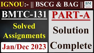 BMTC 131 Solved Assignment 2023  BMTC 131 Assignment Solution 2023  Join Full Course  IGNOU [upl. by Uttasta]