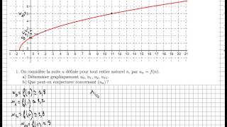 Terminale S Suite limite graphique  exercice 1  Déterminer la limite dune suite graphiquement [upl. by Meensat615]