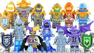 LEGO Nexo Knights Stone Monsters Accessory Set plus Unofficial Minifigures Axl Clay Aaron Lance Macy [upl. by Nettirb]