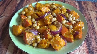 🎃 Herbstlicher KürbisSalat mit Kichererbsen VEGAN [upl. by Sev527]