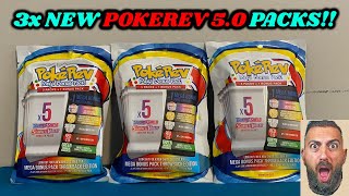 I opened THREE of the NEW PokeRev 50 Mystery Mega Bonus Packs to hunt for GOLD VINTAGE PACKS [upl. by Cheri]