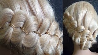 WUNDERSCHÖNE FlechtZopf Frisur AbiballHochzeit Cute Braid Hairstyle Peinados [upl. by Aliak]