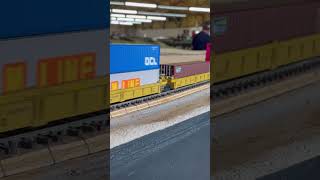 transportation modeltrains CN Intermodal train front and mid DPU locomotives October 25th 2024 [upl. by Catina]