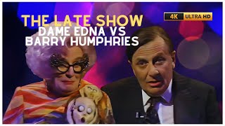 The Late Show  Dame Edna Everage interrogates Barry Humphries  1989 [upl. by Franzoni248]