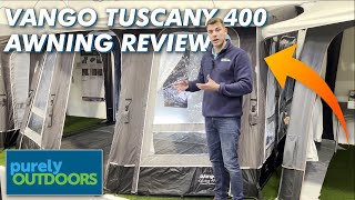 Vango Tuscany Air 400 ProShield Caravan Awning Review 2024 [upl. by Icyak]