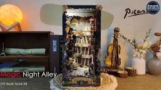 Diagon Alley  Magic Night Alley DIY Book Nook Kit booknook diagonalley diyminiature diyproject [upl. by Jeralee]