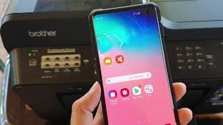 Samsung Galaxy S10  S10 Setup and Print to Wireless Brother Printer  Wifi [upl. by Schiff]