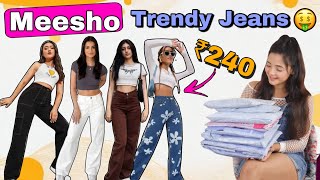 ₹240 main Trendy jeans 👖from Meesho😱🤯 Affordable jeans Haul trendyjeans meesho meeshohaul [upl. by Rudd650]