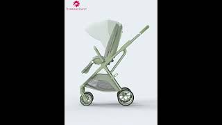 Chariot Travelfriendly Stroller for Newborn with Reversible Handle and Bassinet  StarAndDaisy Q7 [upl. by Lemmuela]