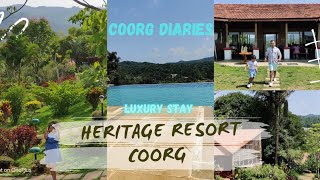 Luxury stay at Heritage Resort Coorg  Luxury Resort  Delux Cottage  Vlog  coorg vlog travel [upl. by Priest]