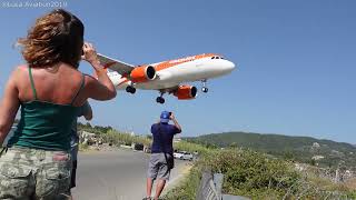 LOW LANDINGS and JET BLAST  Skiathos Airport Planespotting  Boeing 737 MAX Dash 8 and more  4K [upl. by Eryt]