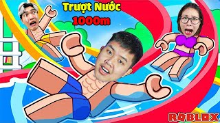 Huy Lơ Vượt 100 Thử Thách Để Chơi Cầu Trượt Nước 1000M Siêu Mạo Hiểm Trong Roblox [upl. by Piderit]