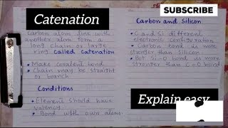 CatenationClass 10Chemistry [upl. by Okihsoy]