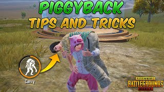 Piggyback Carry Feature Tips and Tricks PUBG MOBILE Carry Your TeammatesEnemies [upl. by Orravan603]