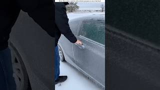 The whole car was frozen in ice😱 shortvideo amazingfacts [upl. by Anada]