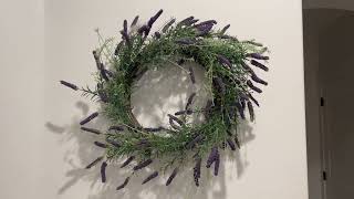 Honest Review homEdge Artificial Lavender Wreath for Front Door Farmhouse Wreaths [upl. by Andree]