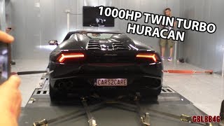 1000HP TWIN TURBO LAMBORGHINI HURACAN DYNO RUNS  Cars2Care 2017 [upl. by Ahseen]