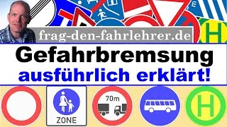 Fahrschule  Die Gefahrbremsung ausführlich erklärt mit genauer Formelerklärung Führerschein [upl. by Stannwood]