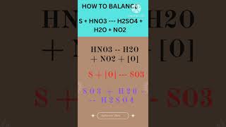 HOW TO BALANCE S  ConcHNO3  H2SO4 H2O  NO2 [upl. by Ssidnak88]