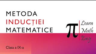 Metoda inductiei matematice Clasa a IX a [upl. by Patnode]