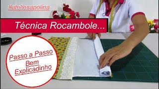 Pano de prato técnica rocambole  Paño de plato técnico rocambole [upl. by Lednek]