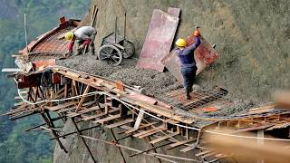 Extremely Dangerous Road Construction Projects On The Cliff Milling amp Paving Process [upl. by Mohandas]