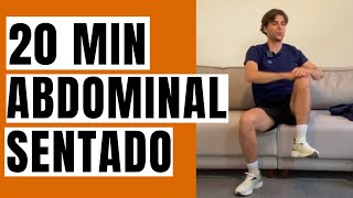 Cardio ABDOMINAL COM CADEIRA🪑 ABDOMINAL sentado  sentado em casa  20 minutos [upl. by Leiria]